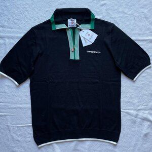Casablanca Men New Casual Polo Shirt Size Medium Black